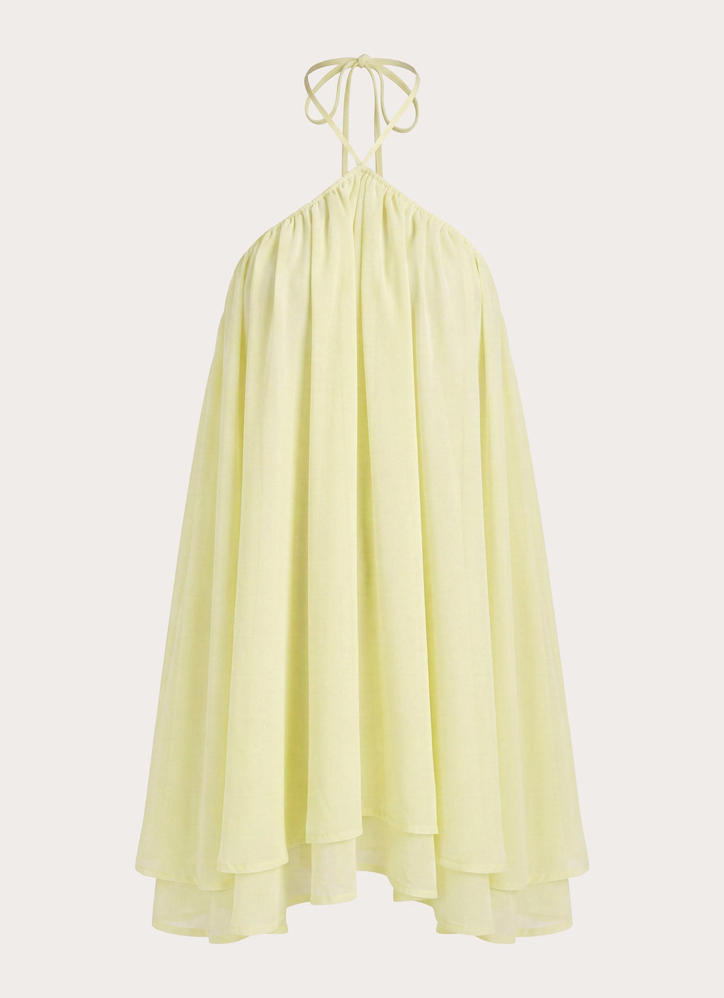 Halter Elastic Chiffon Mini
