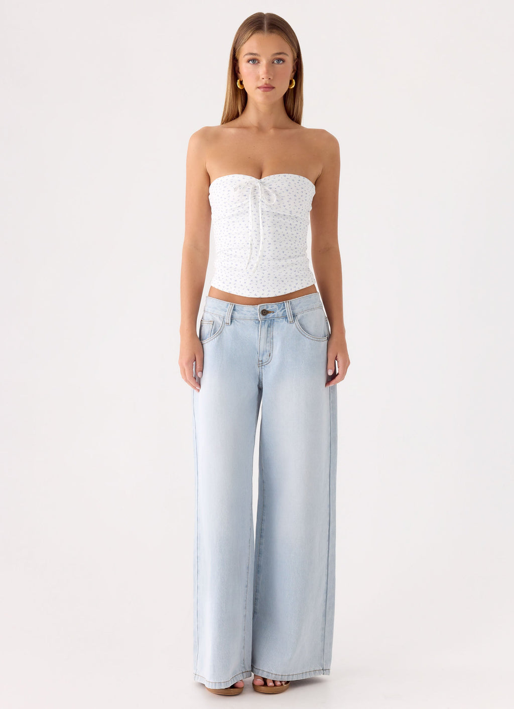 Lined Floral Texture Top