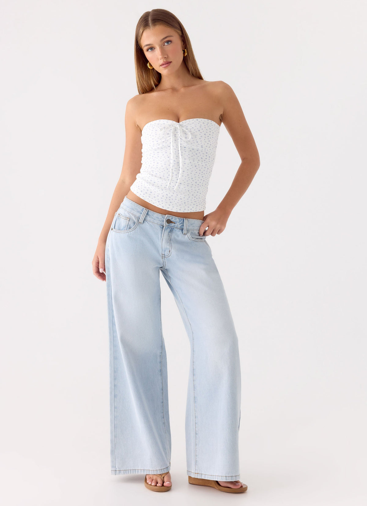 Lined Floral Texture Top