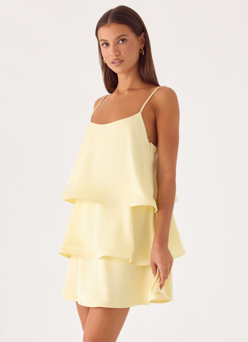 Tiered Satin Mini