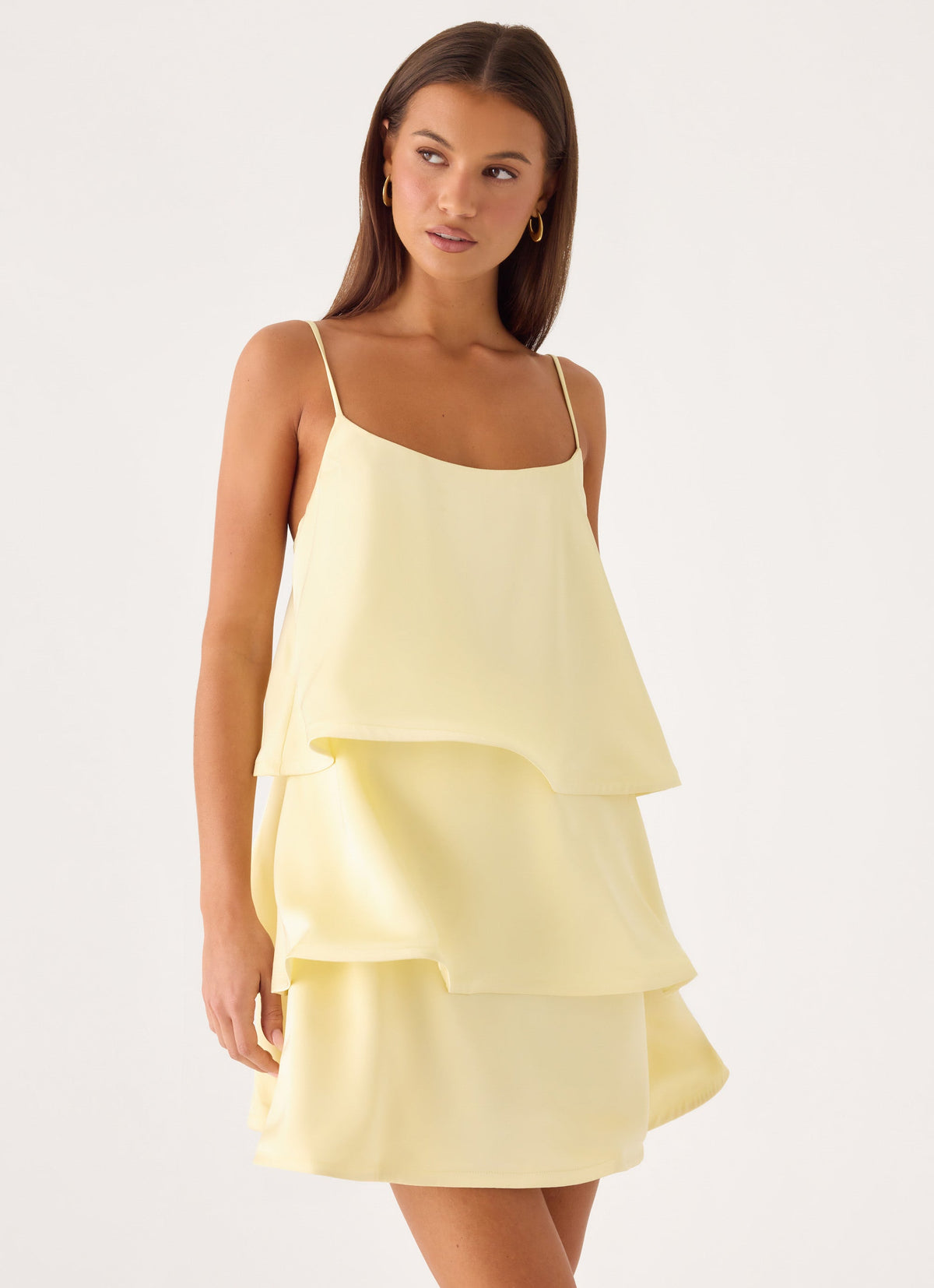 Tiered Satin Mini