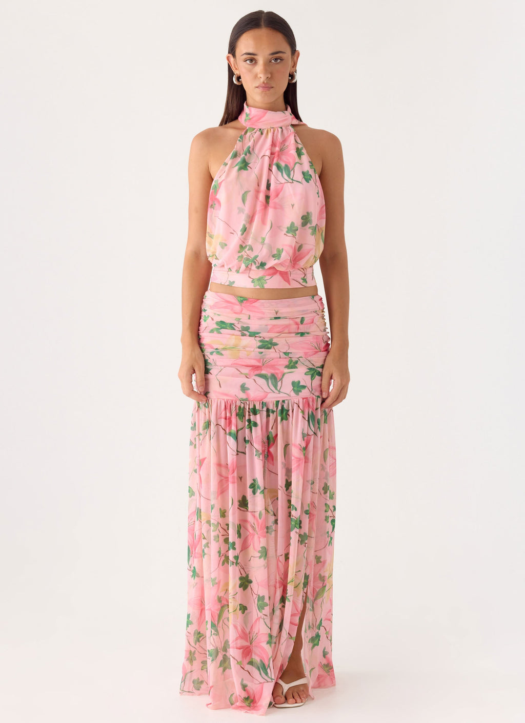 Draped Scarf-Ring Crop