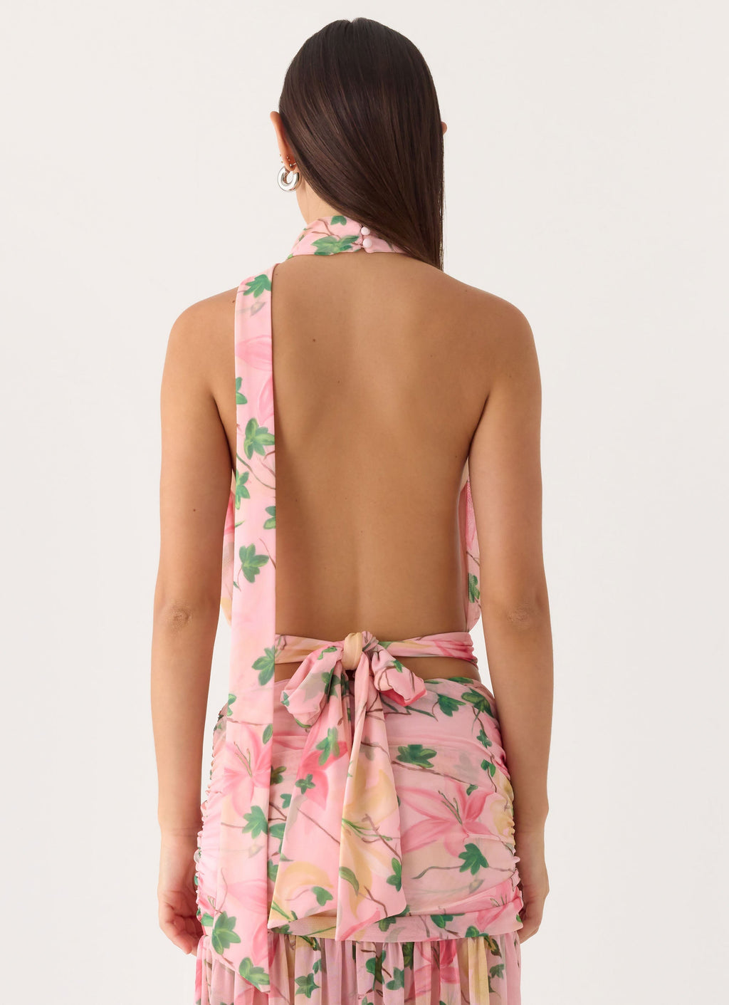 Draped Scarf-Ring Crop