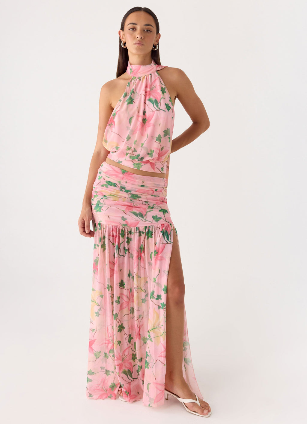 Draped Scarf-Ring Crop
