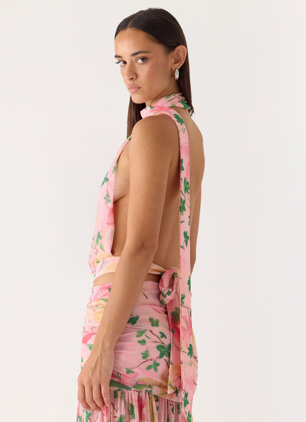 Draped Scarf-Ring Crop