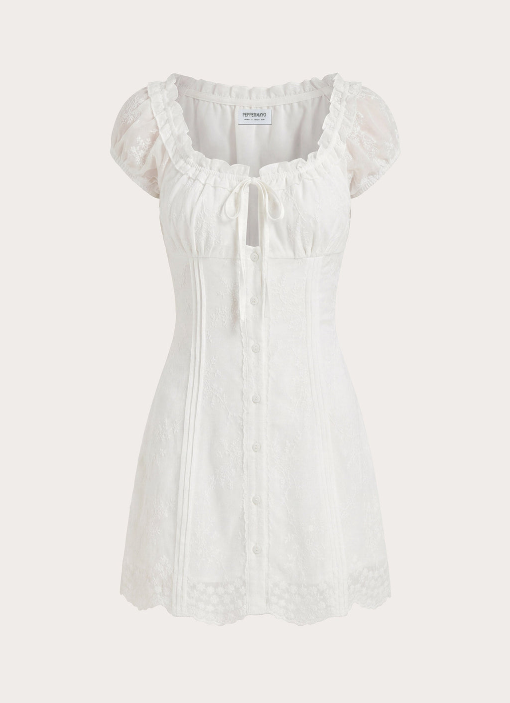 Sheer Cap Sleeve Cinched Mini