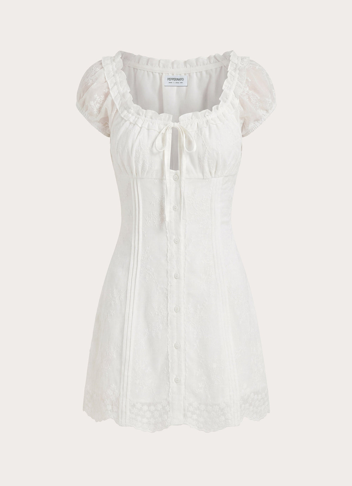 Sheer Cap Sleeve Cinched Mini
