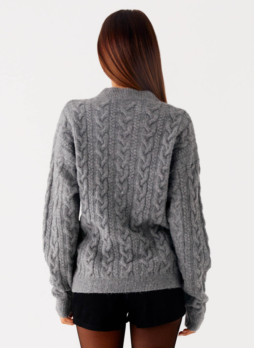 Drop-Shoulder V-Neck Cardigan