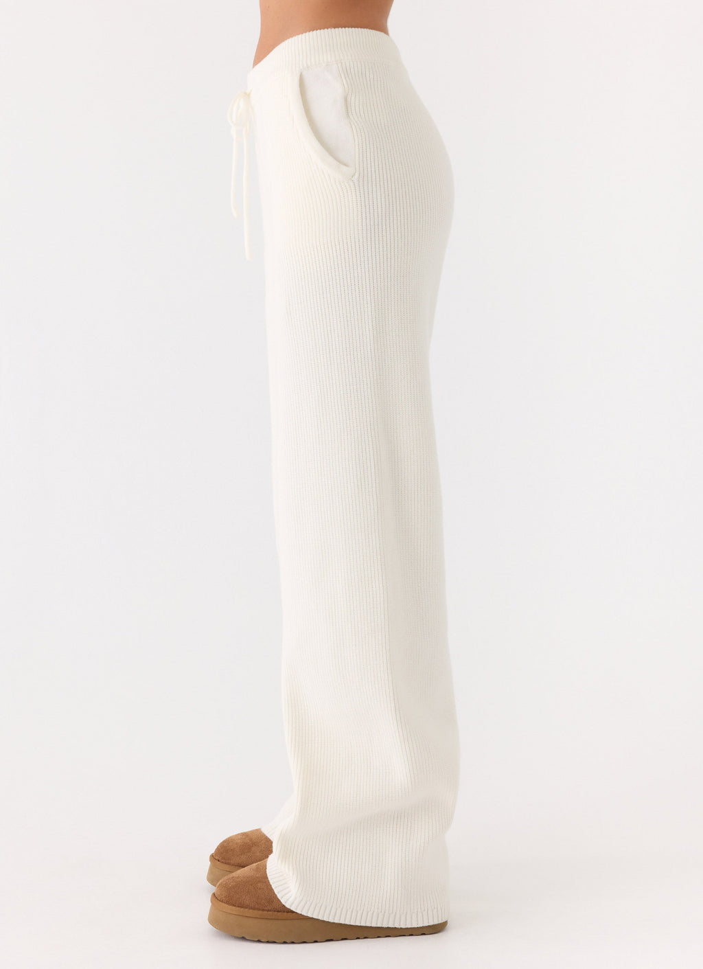 Low-Rise Drawstring Knit Pants