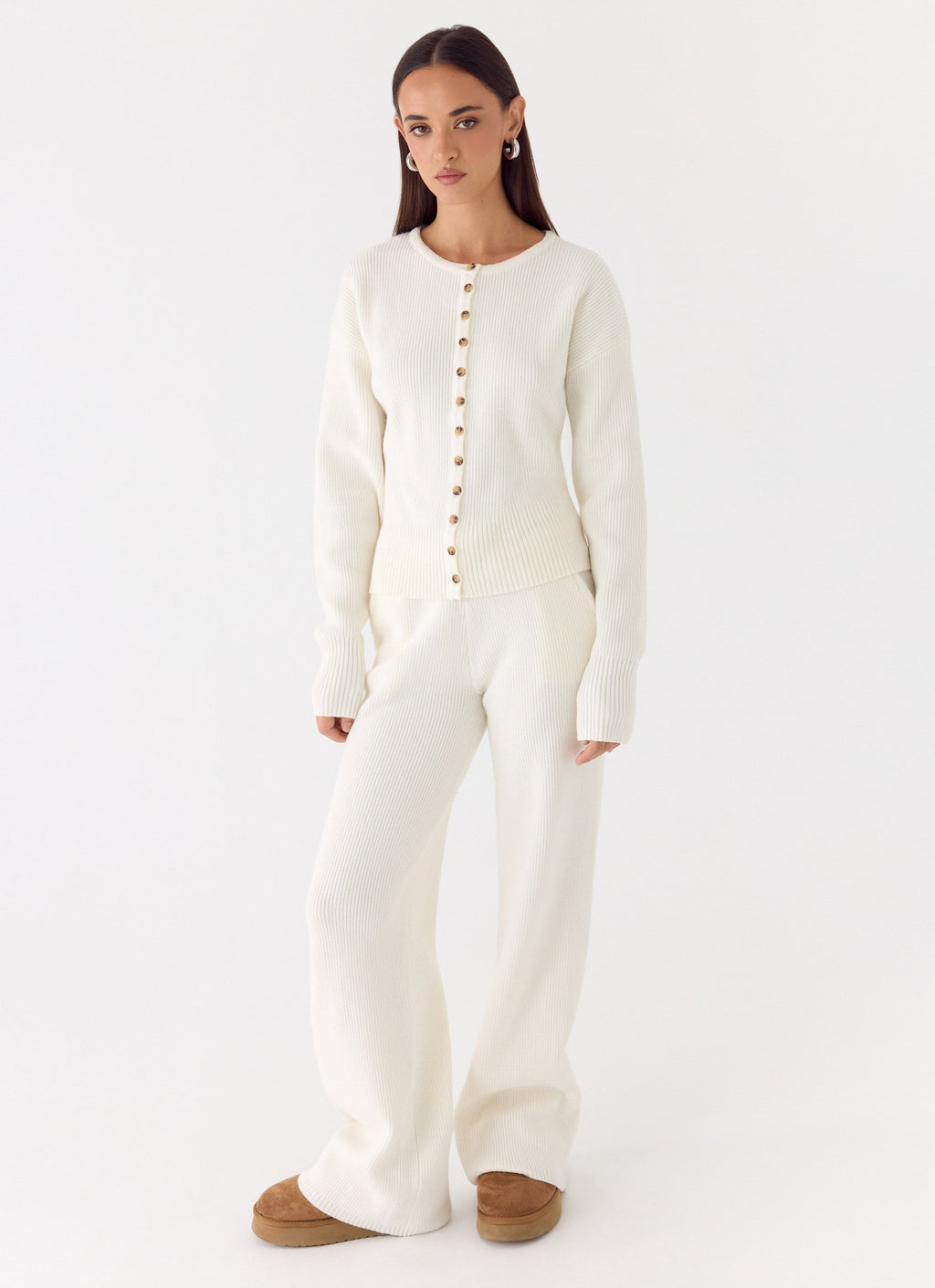 Low-Rise Drawstring Knit Pants