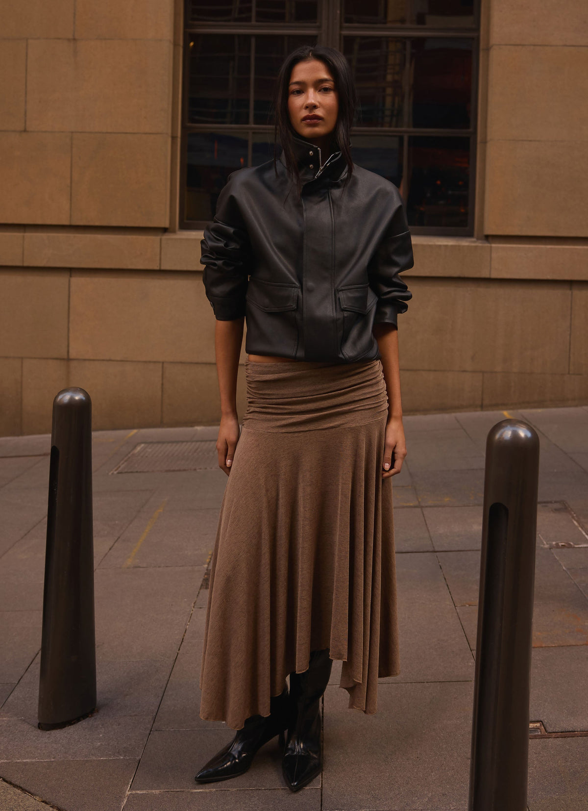 Shoulder-Zip Oversized Bomber