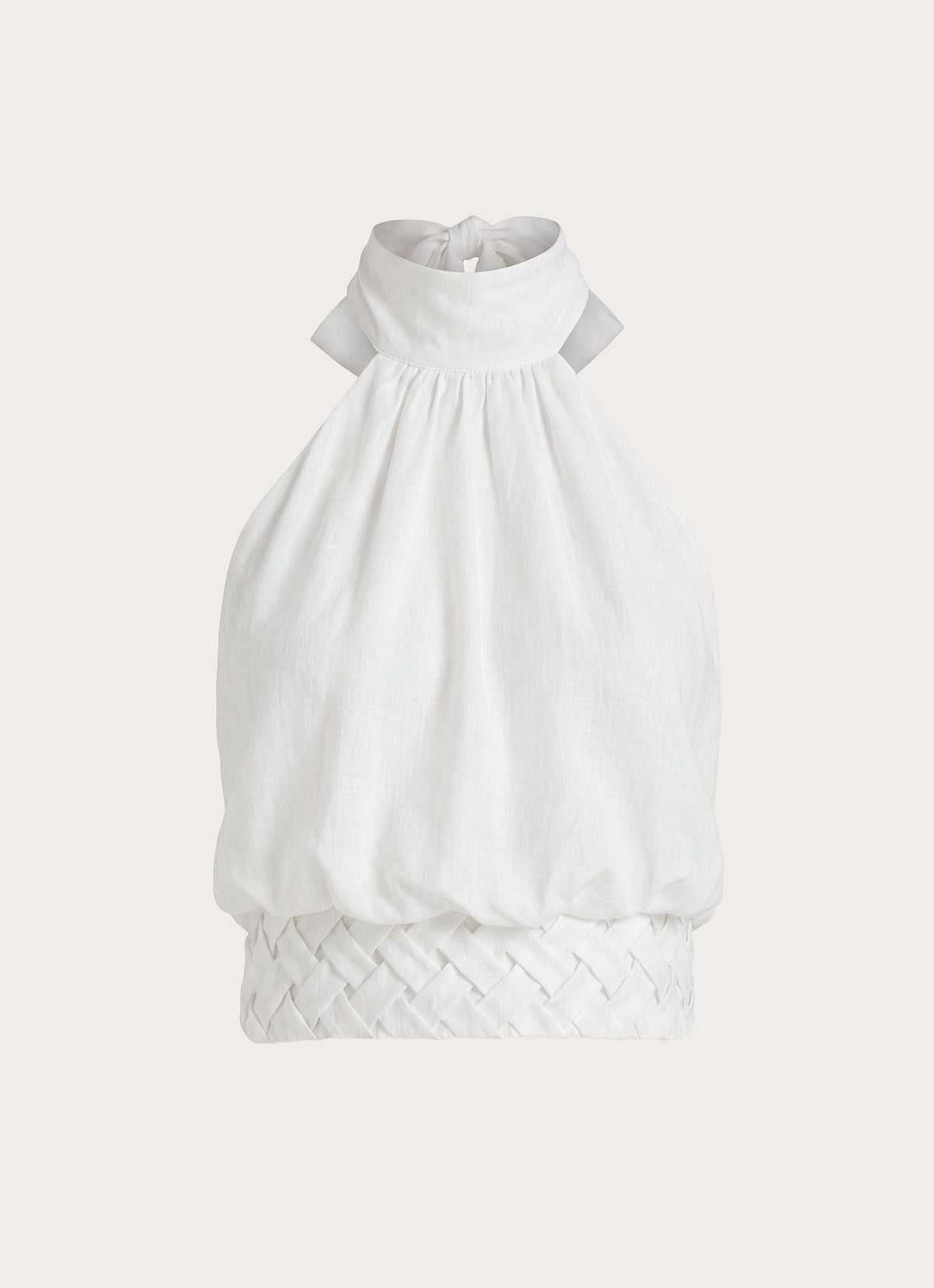Crinkle Tie Backless Crop