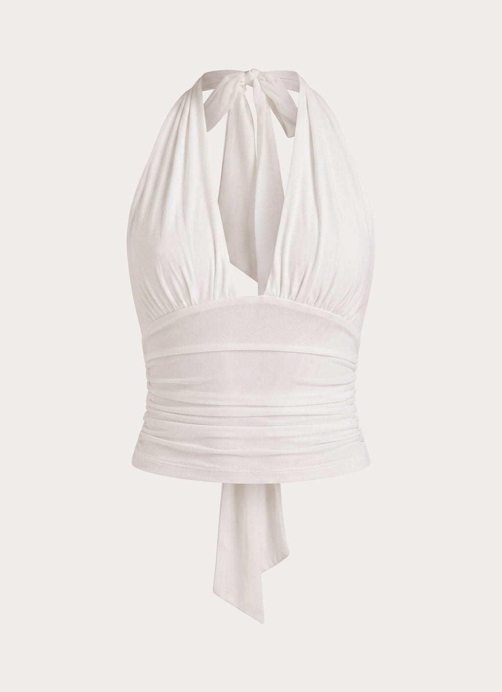 Ruched Open-Back Corset Top
