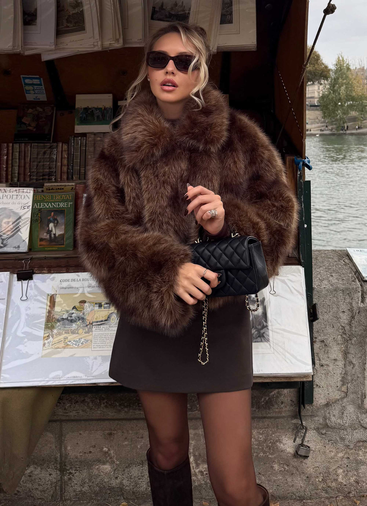 Tailored-Cut Short Fur Coat