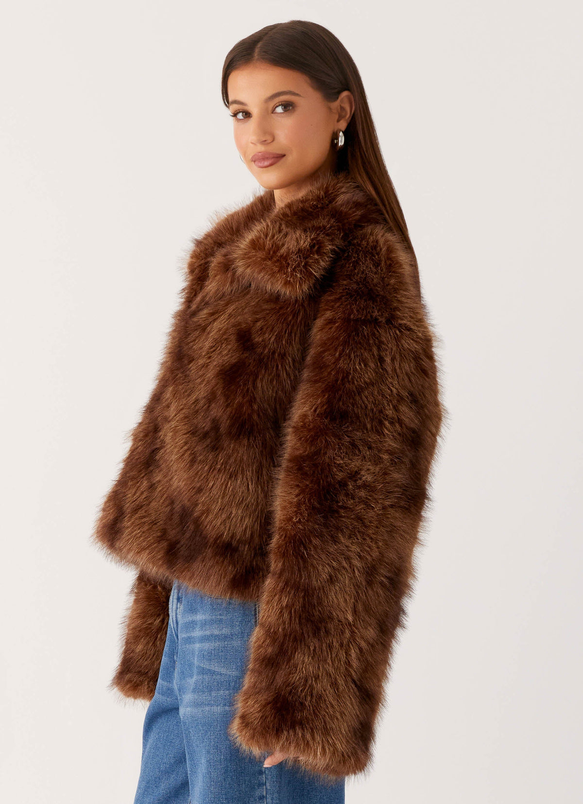 Tailored-Cut Short Fur Coat