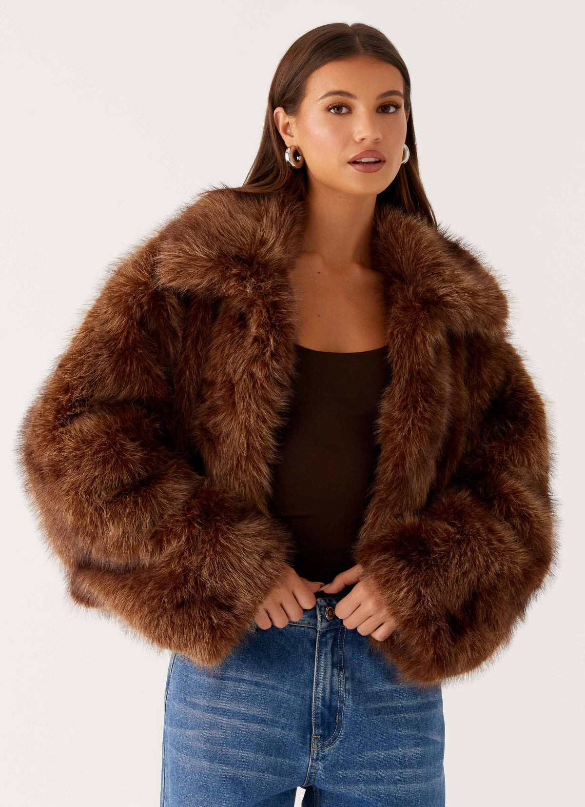 Tailored-Cut Short Fur Coat