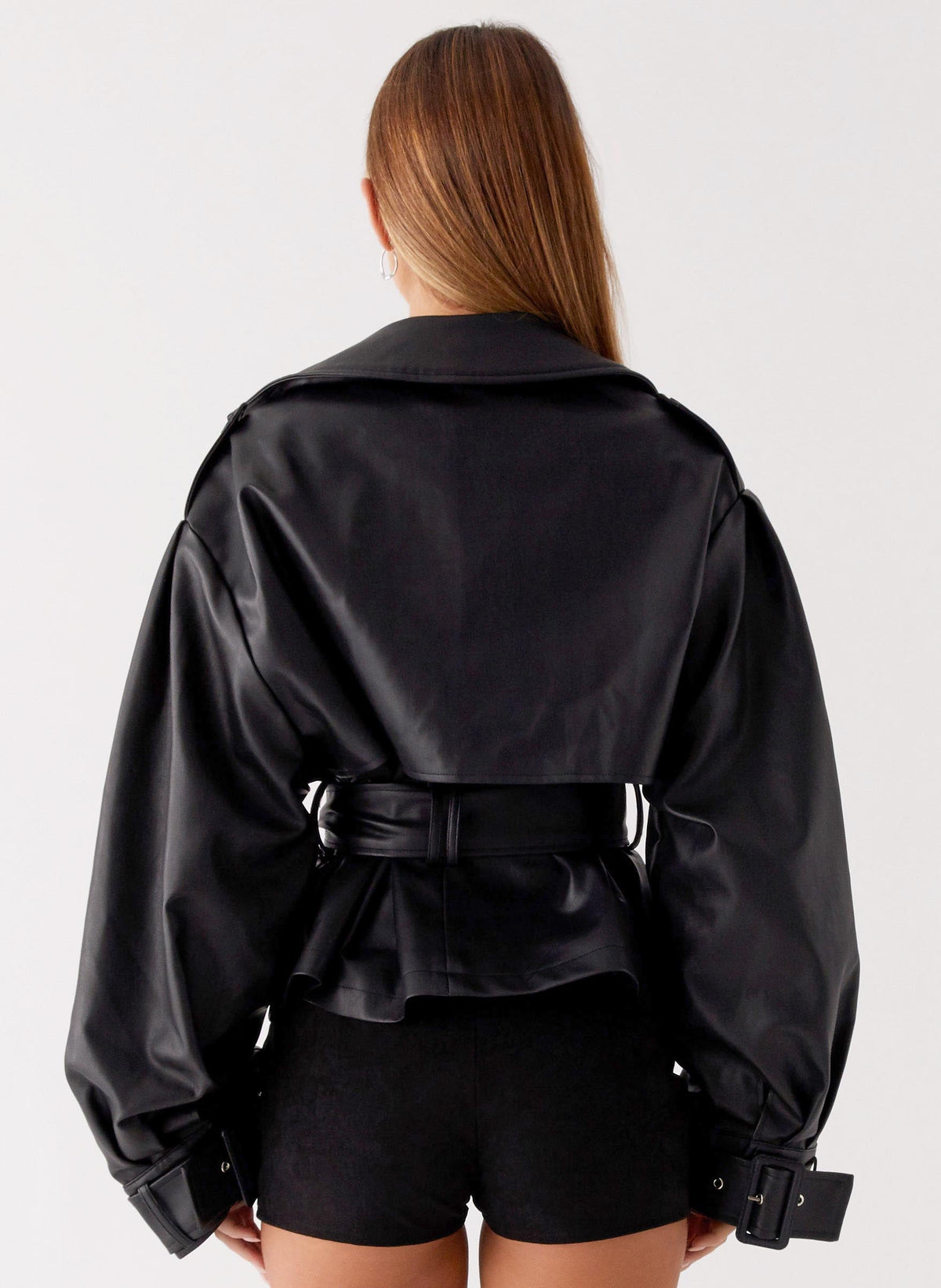 Shoulder-Tab Cinch Trench
