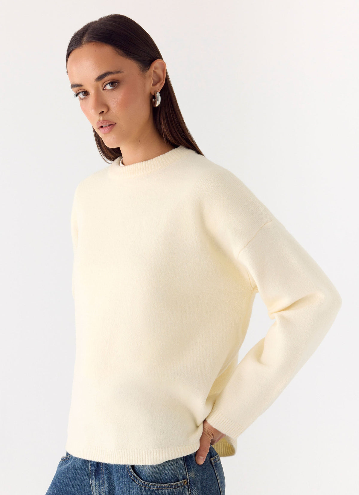 Textured-Knit Relaxed Sweater