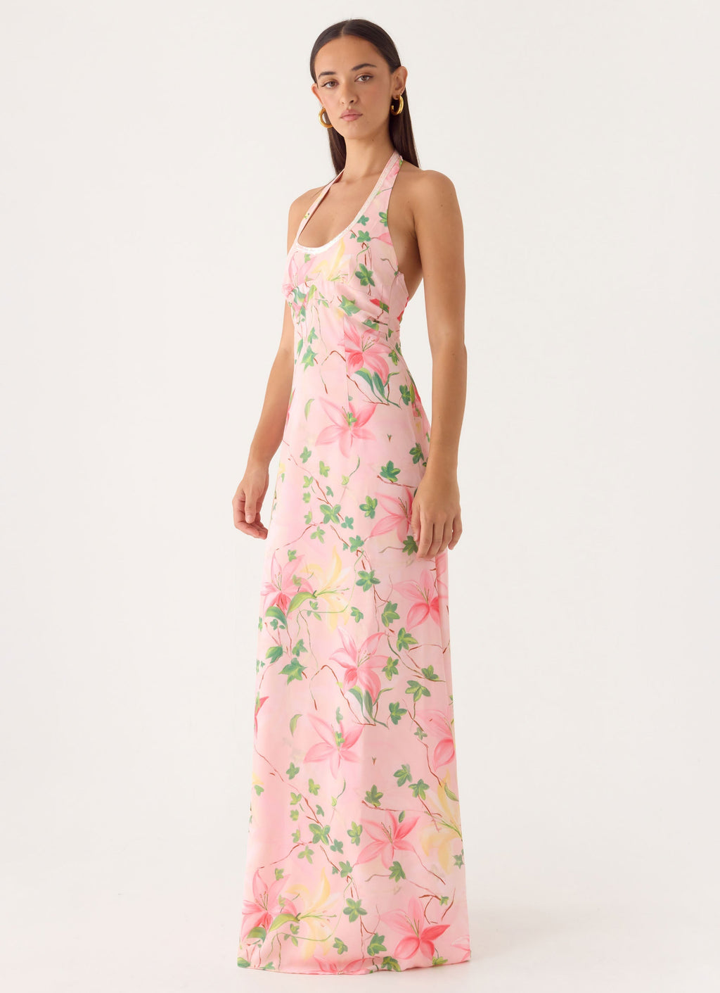 French Beaded Chiffon Maxi
