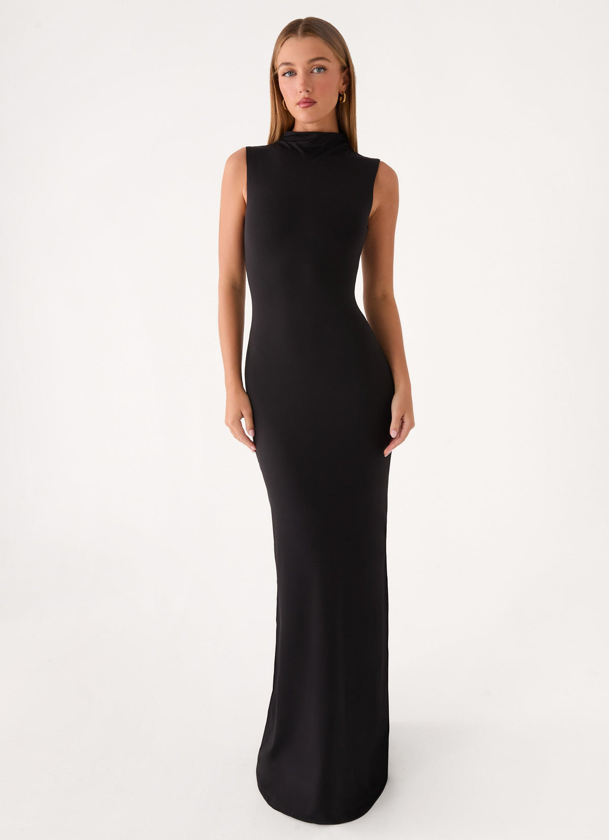 High-Neck Stretch Maxi