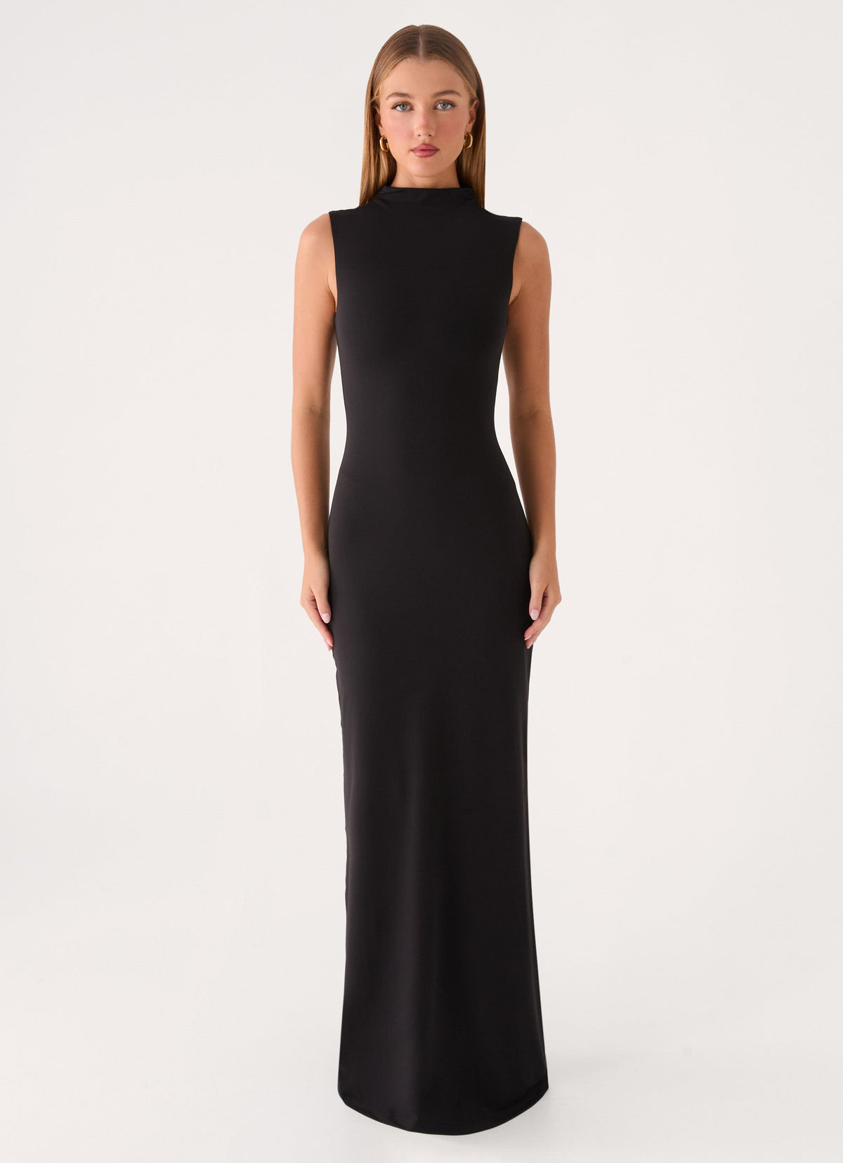 High-Neck Stretch Maxi
