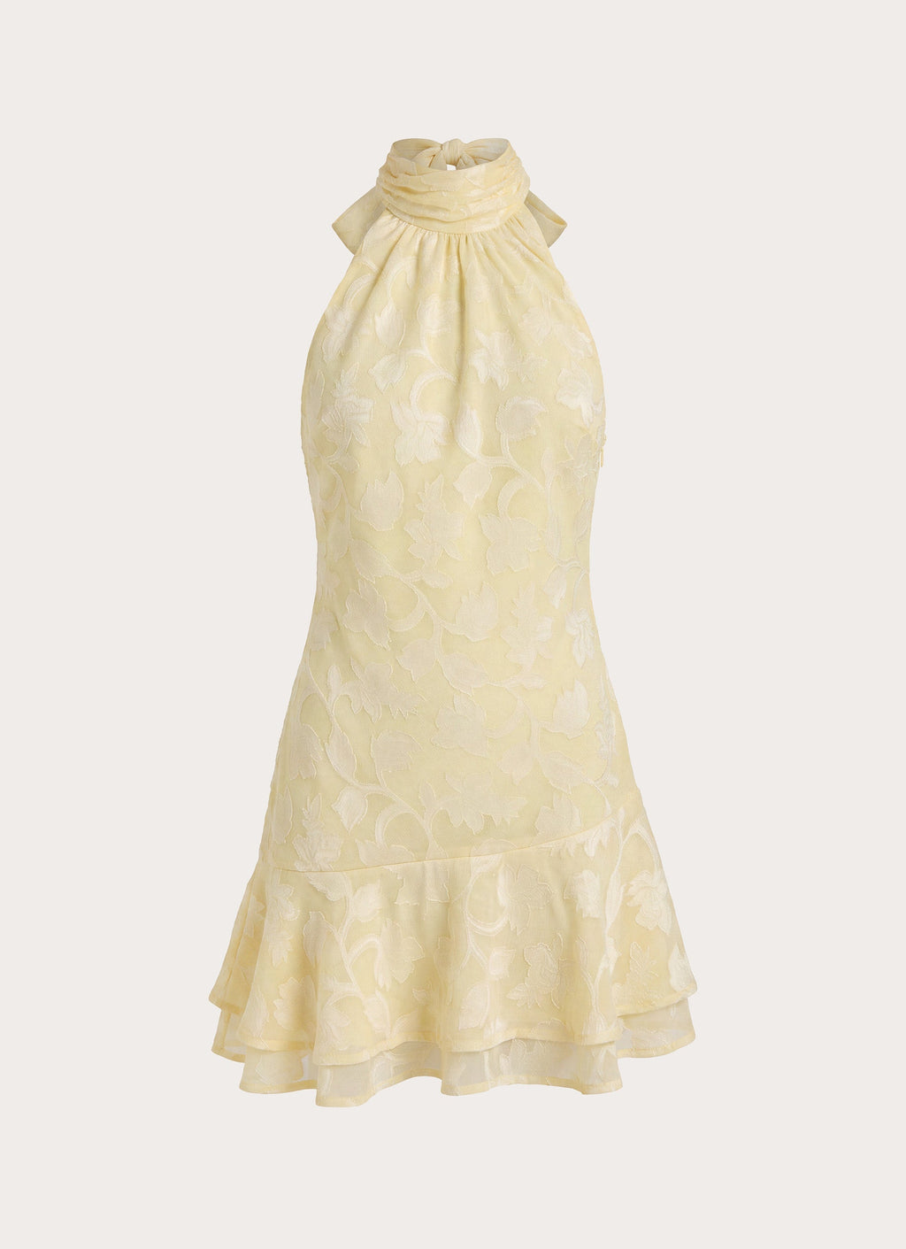 High Halter Asymmetrical Mini