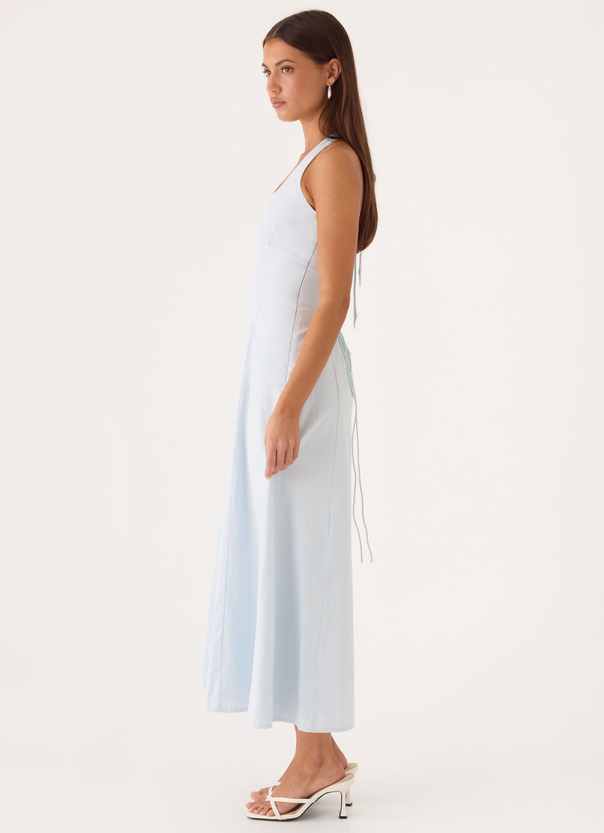 Square Neck Halter Cotton Dress