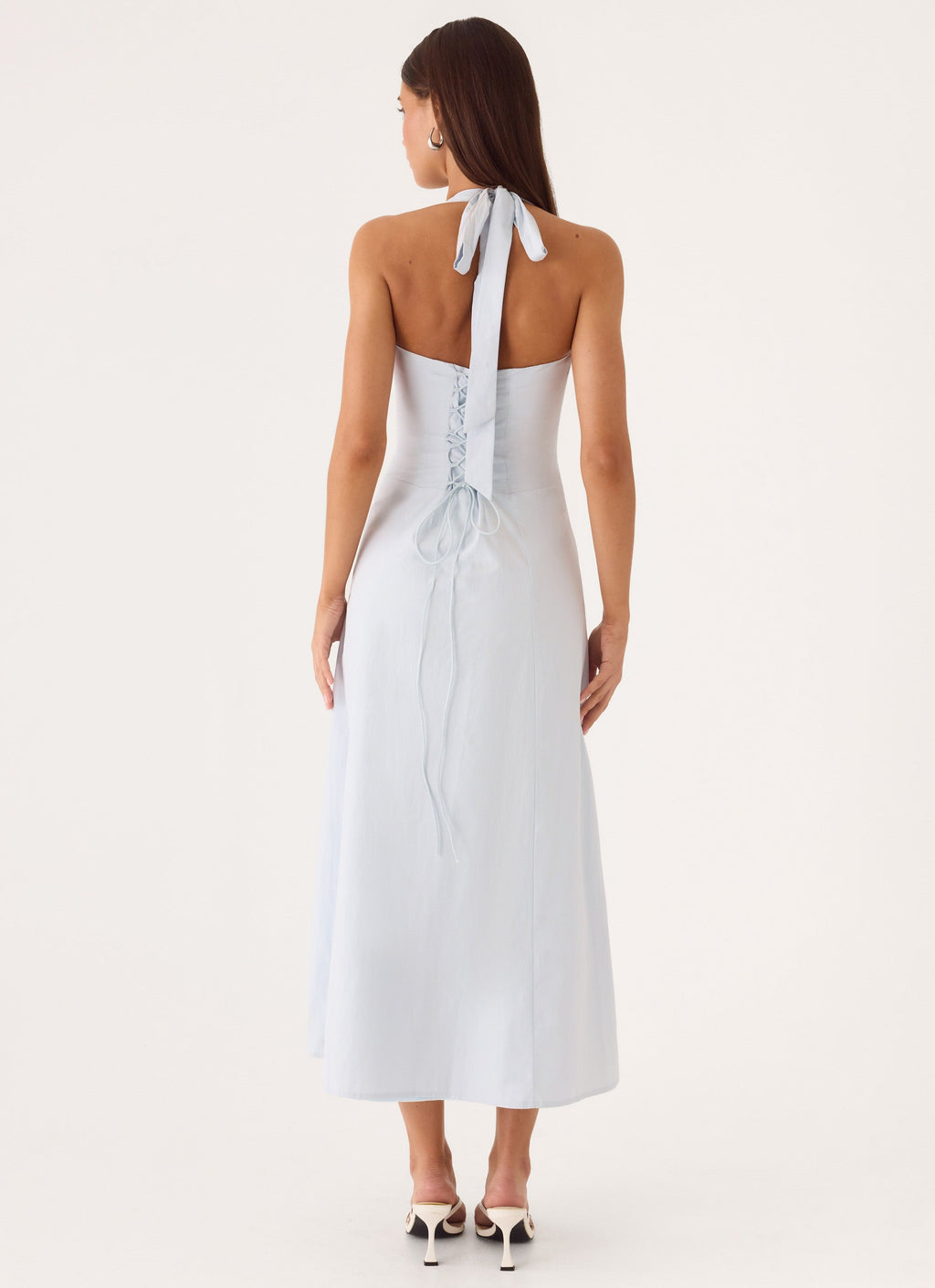Square Neck Halter Cotton Dress