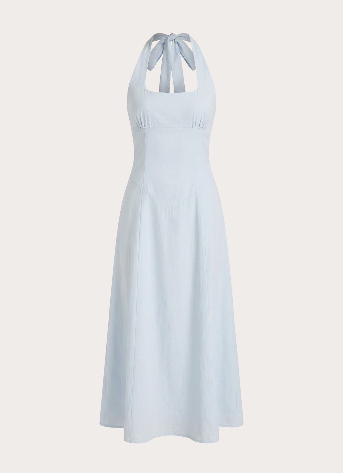 Square Neck Halter Cotton Dress
