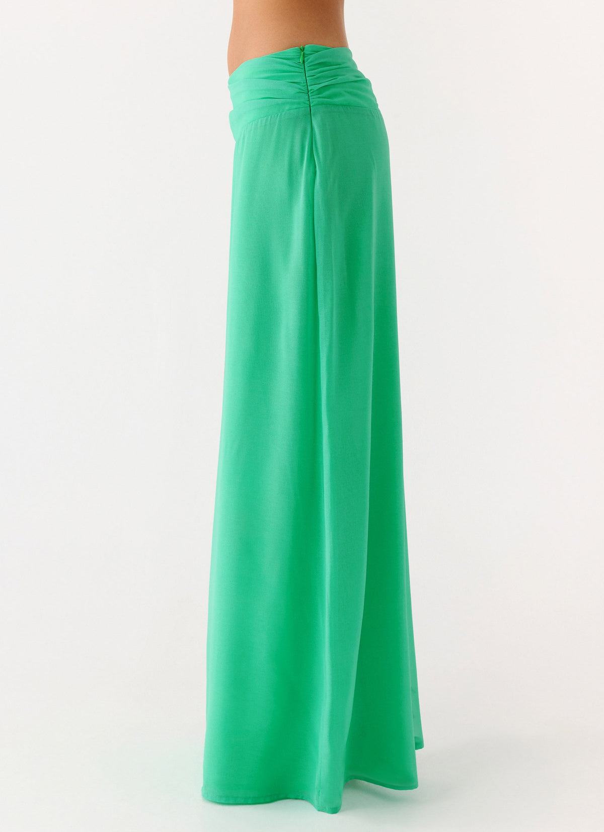 Ruched Print Maxi Dress