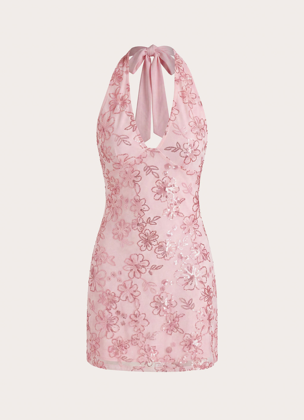 Beaded Open-Back Mini