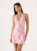 Beaded Open-Back Mini